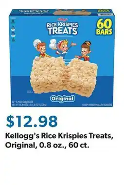 Sam's Club Kellogg's Rice Krispies Treats, Original, 0.8 oz., 60 ct offer