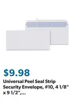 Sam's Club Universal Peel Seal Strip Security Envelope, #10, 4 1/8 x 9 1/2, White, 100/Box offer