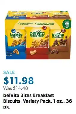 Sam's Club belVita Bites Breakfast Biscuits, Variety Pack, 1 oz., 36 pk offer