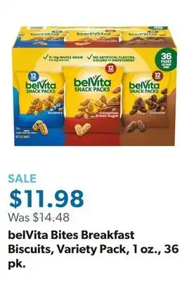 Sam's Club belVita Bites Breakfast Biscuits, Variety Pack, 1 oz., 36 pk offer