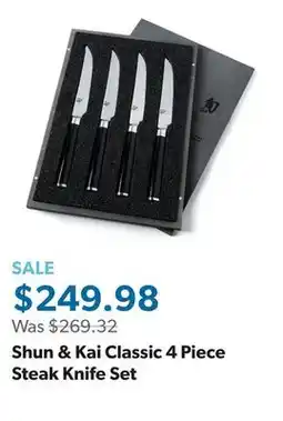Sam's Club Shun & Kai Classic 4 Piece Steak Knife Set offer