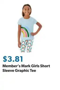 Sam's Club Member's Mark Girls Short Sleeve Graphic Tee offer