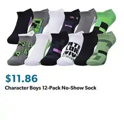 Sam's Club Character Boys 12-Pack No-Show Sock offer