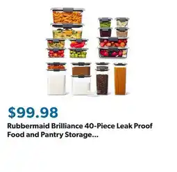 Sam's Club Rubbermaid Brilliance 40-Piece Leak Proof Food and Pantry Storage Container Variety Pack offer