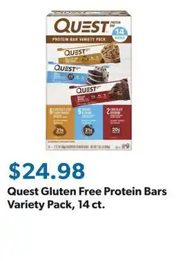 Sam's Club Quest Gluten Free Protein Bars Variety Pack, 14 ct offer