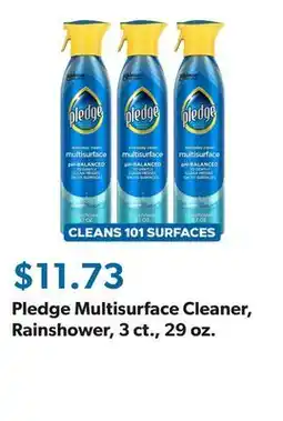 Sam's Club Pledge Multisurface Cleaner, Rainshower, 3 ct., 29 oz offer