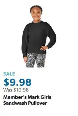 Sam's Club Member's Mark Girls Sandwash Pullover offer