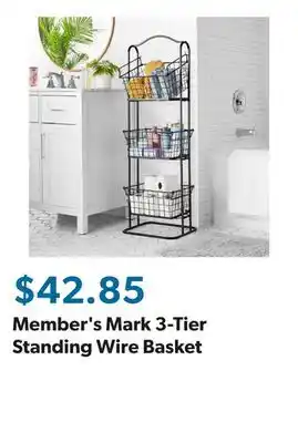 Sam's Club Member's Mark 3-Tier Standing Wire Basket offer