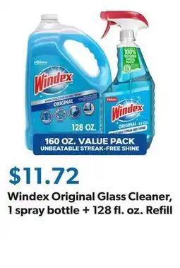 Sam's Club Windex Original Glass Cleaner, 1 spray bottle + 128 fl. oz. Refill offer