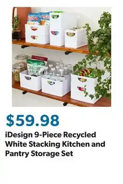 Sam's Club iDesign 9-Piece Recycled White Stacking Kitchen and Pantry Storage Set offer