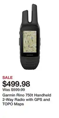 Cabela's Garmin Rino 750t Handheld 2-Way Radio with GPS and TOPO Maps offer