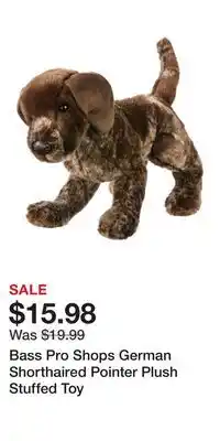 Cabela's Bass Pro Shops German Shorthaired Pointer Plush Stuffed Toy offer