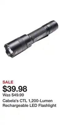 Cabela's Cabela's CTL 1,200-Lumen Rechargeable LED Flashlight offer