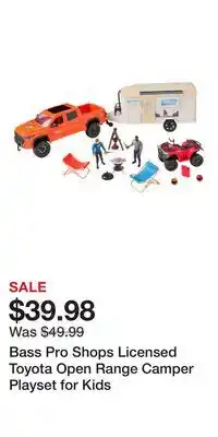 Cabela's Bass Pro Shops Licensed Toyota Open Range Camper Playset for Kids offer