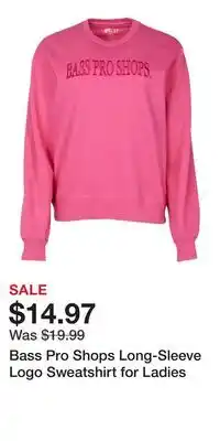 Cabela's Bass Pro Shops Long-Sleeve Logo Sweatshirt for Ladies offer