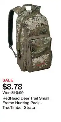 Cabela's RedHead Deer Trail Small Frame Hunting Pack - TrueTimber Strata offer
