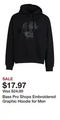 Cabela's Bass Pro Shops Embroidered Graphic Hoodie for Men offer