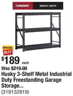 The Home Depot Husky 3-Shelf Metal Industrial Duty Freestanding Garage Storage offer