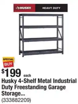 The Home Depot Husky 4-Shelf Metal Industrial Duty Freestanding Garage Storage offer