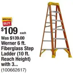 The Home Depot Werner 6 ft. Fiberglass Step Ladder offer