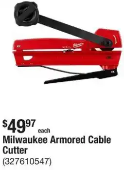 The Home Depot Milwaukee Armored Cable Cutter offer