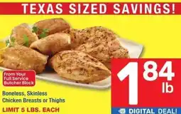 Albertsons Boneless, Skinless Chicken Breasts or Thighs offer