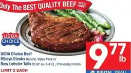 Albertsons USDA Choice Beef Ribeye Steaks offer