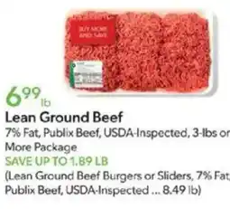 Publix Lean Ground Beef offer