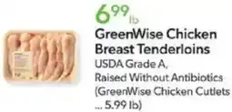 Publix GreenWise Chicken Breast Tenderloins offer