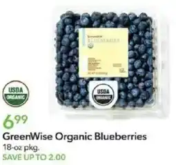 Publix GreenWise Organic Blueberries offer