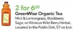 Publix GreenWise Organic Tea offer