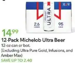 Publix 12-Pack Michelob Ultra Beer offer