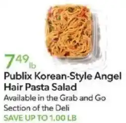 Publix Publix Korean-Style Angel Hair Pasta Salad offer