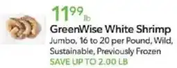 Publix GreenWise White Shrimp offer