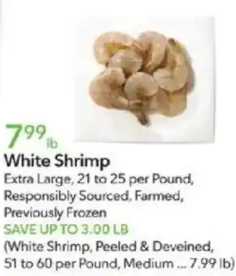 Publix White Shrimp offer