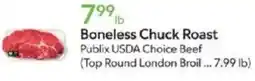 Publix Boneless Chuck Roast offer