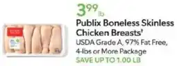 Publix Publix Boneless Skinless Chicken Breasts offer