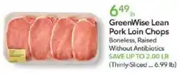 Publix GreenWise Lean Pork Loin Chops offer