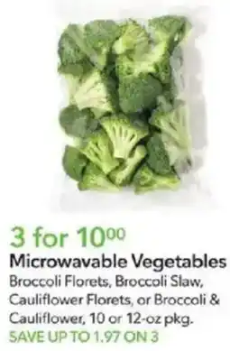 Publix Microwavable Vegetables offer