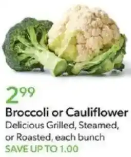 Publix Broccoli or Cauliflower offer