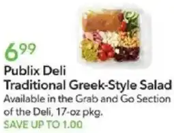 Publix Publix Deli Traditional Greek-Style Salad offer