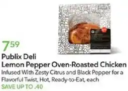 Publix Publix Deli Lemon Pepper Oven-Roasted Chicken offer