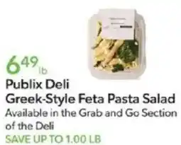 Publix Publix Deli Greek-Style Feta Pasta Salad offer