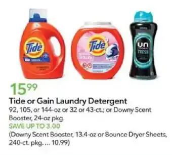 Publix Tide or Gain Laundry Detergent offer