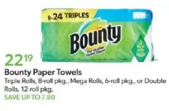 Publix Bounty Paper Towels offer