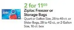 Publix Ziploc Freezer or Storage Bags offer