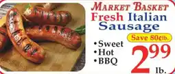 Market Basket Market Basket Fresh Italian Sausage offer