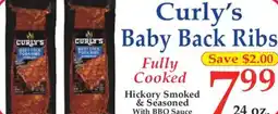 Market Basket Curly's Baby Back Ribs offer