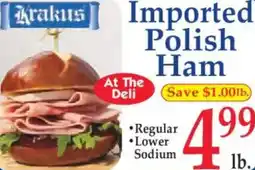 Market Basket Imported Polish Ham offer