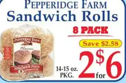 Market Basket Pepperidge Farm Sandwich Rolls offer